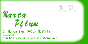 marta pflum business card